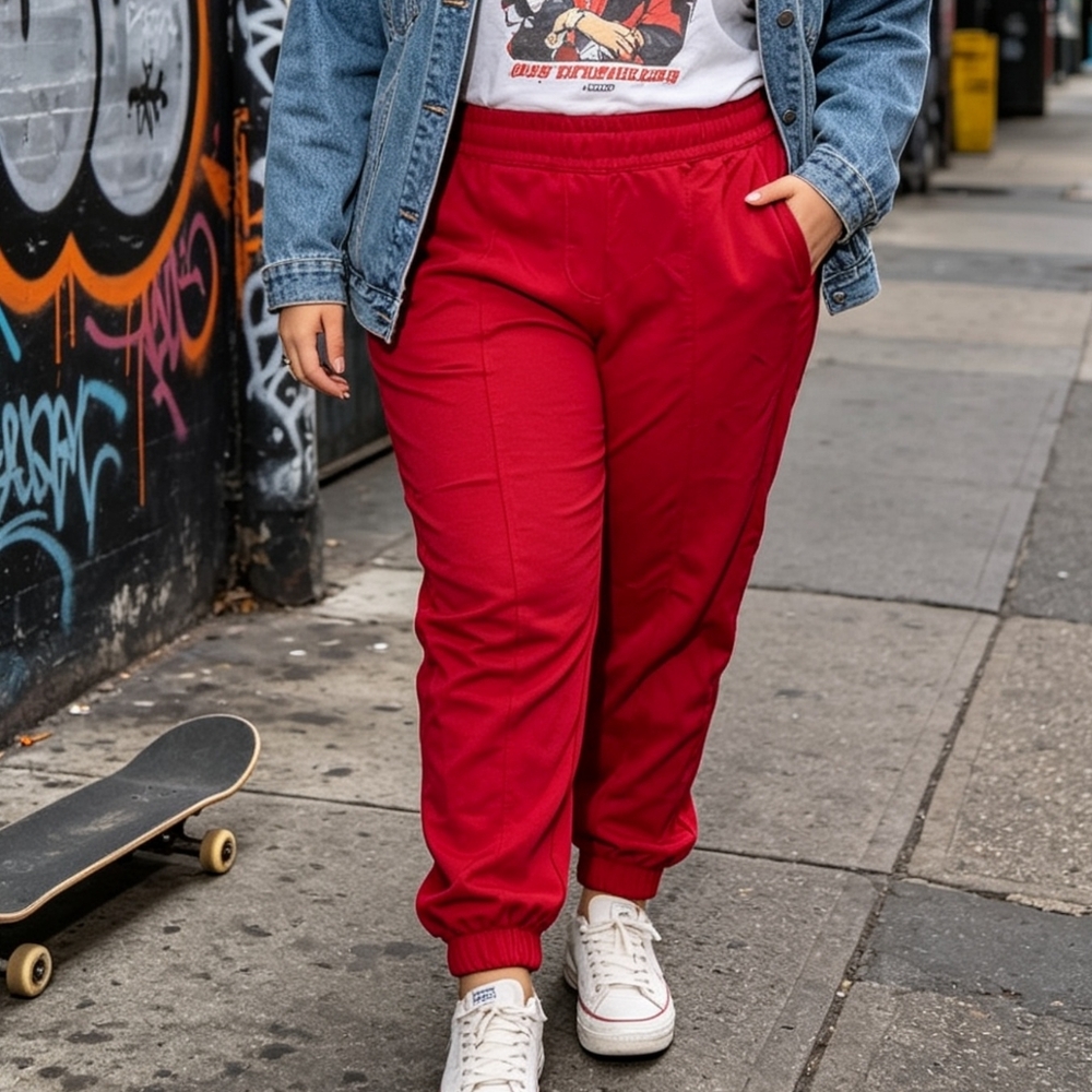 Sandwich Red Lyocell Blend Jogger Pants Women’s Size 38 Casual Lounge Style